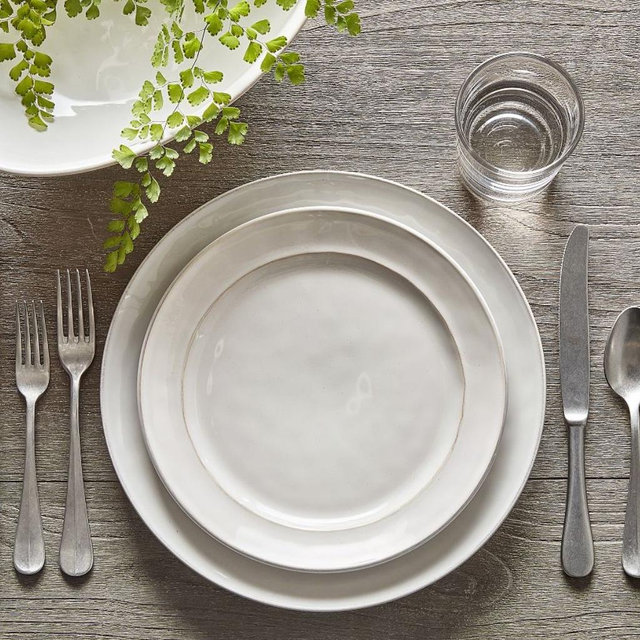 Cambria Handcrafted Stoneware Salad Plates (Stone) Set of 4