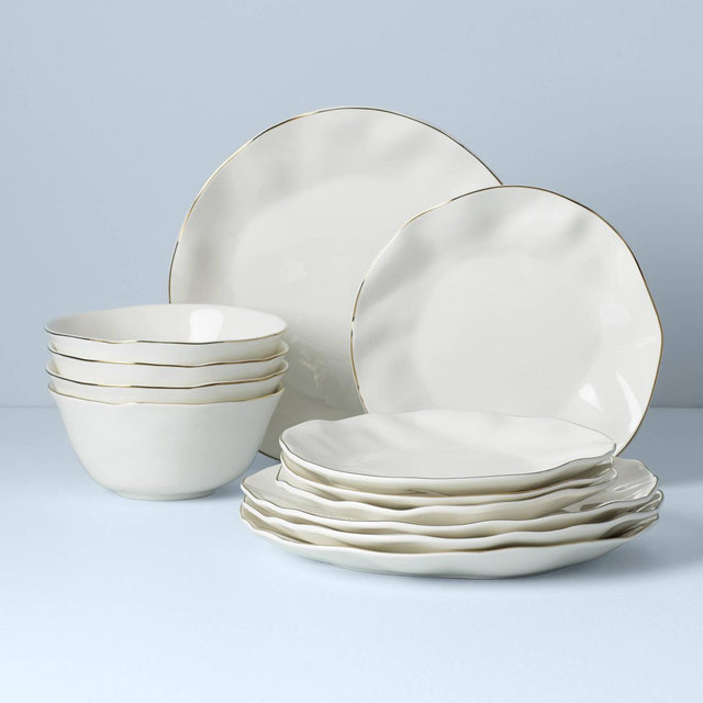 Lenox, Blue Bay 12-Piece Dinnerware Set, Service for 4