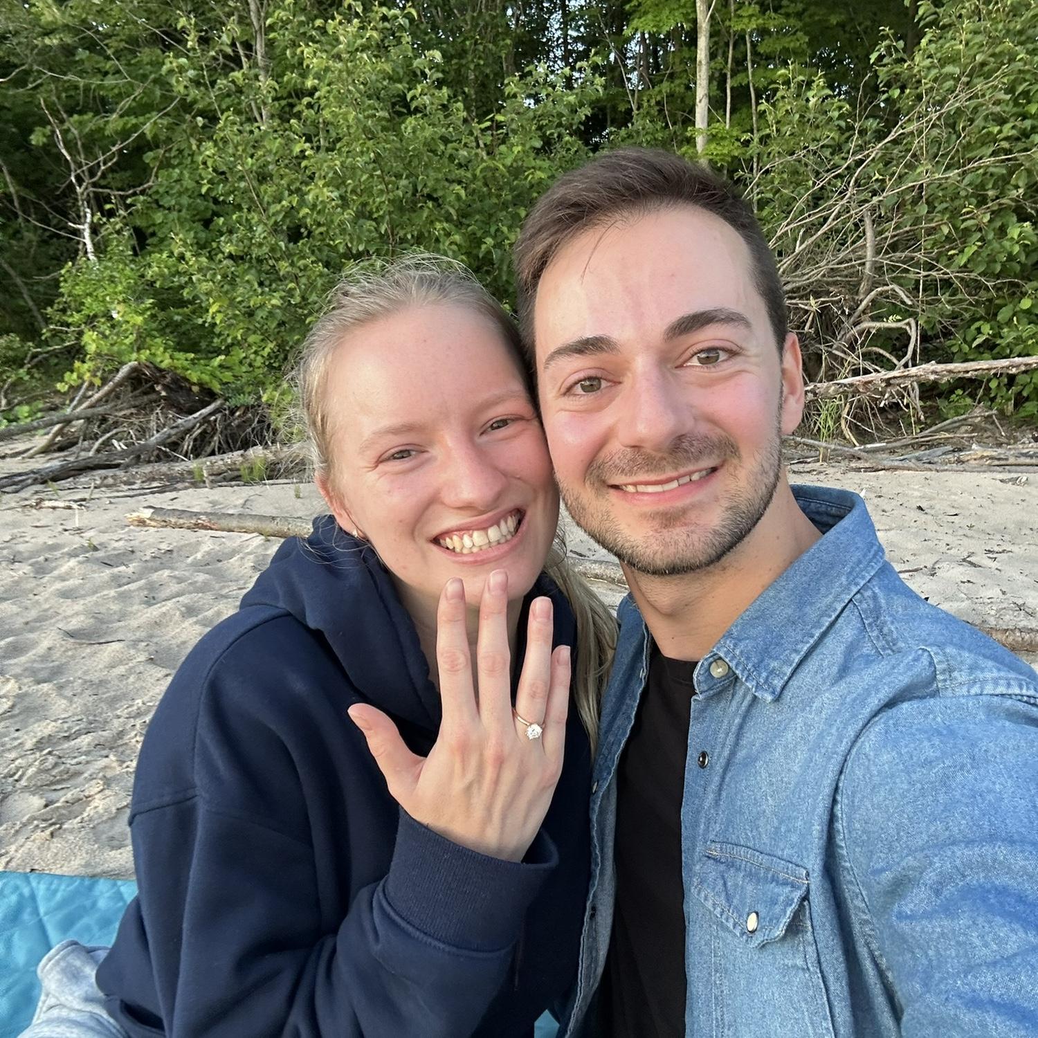 Moments after the proposal!