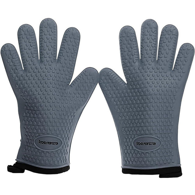 KITCHEN PERFECTION Silicone Smoker Oven Gloves -Extreme Heat Resistant BBQ Gloves -Handle Hot Food Right on Your Smoker Grill Fryer Pit|Waterproof Oven Mitts Grill Gloves |Superior Value Set+3 Bonuses