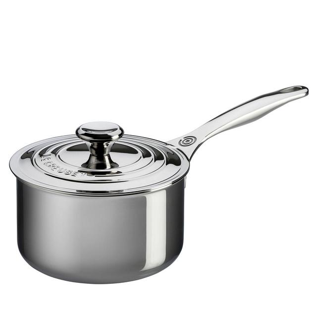 Le Creuset Stainless Steel 3-Quart Saucepan with Lid