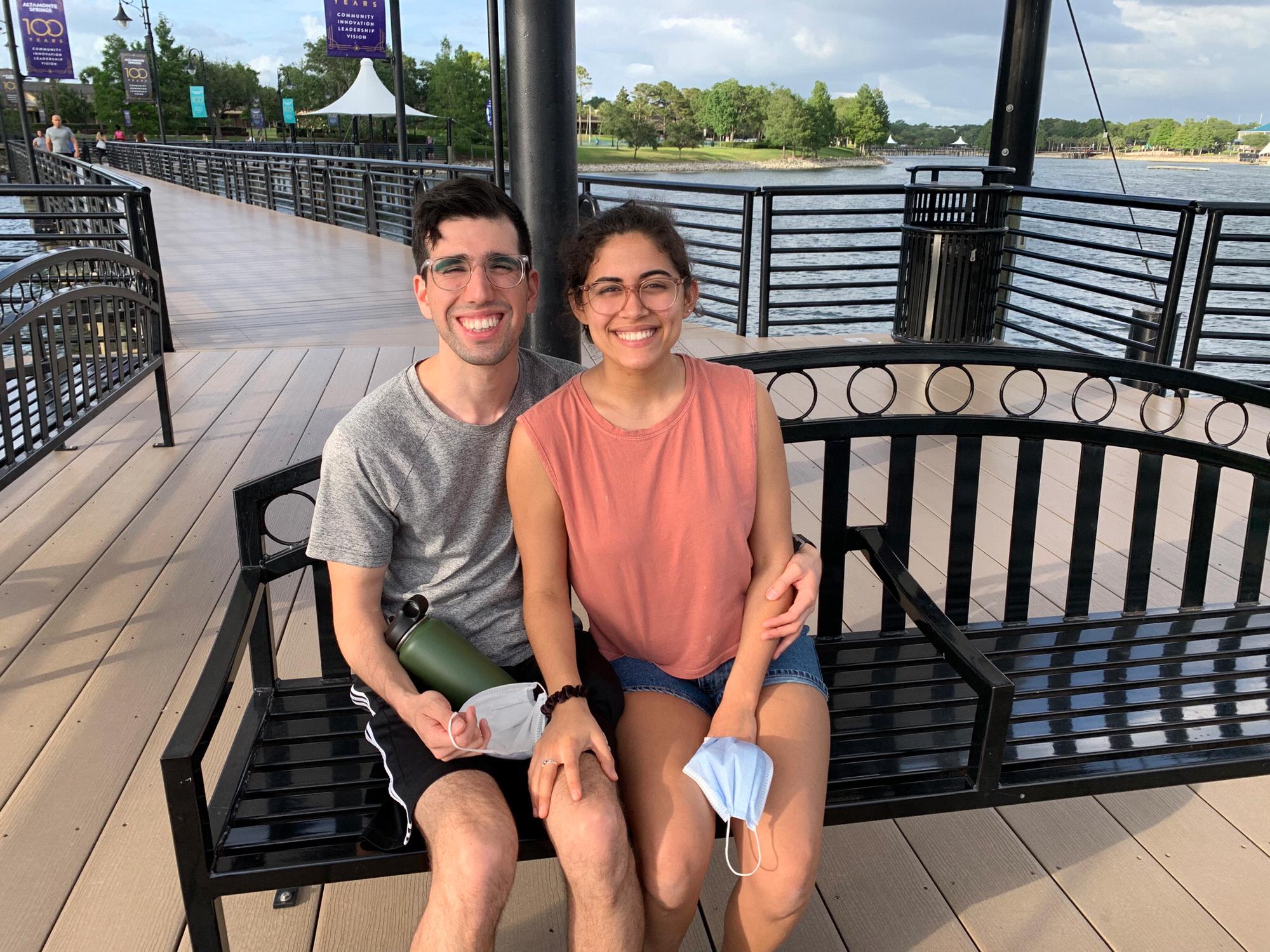 Every time we visit Florida we sit on this bench and reminisce. This was where Mati asked me to be his girlfriend on July 30th, 2017