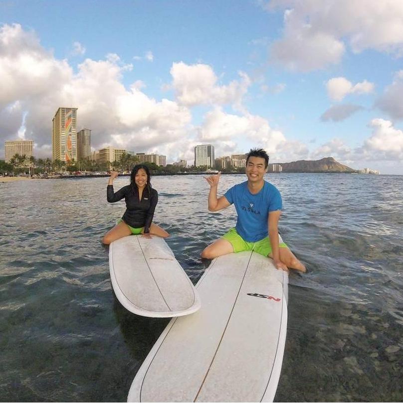 Surfing for the first time!