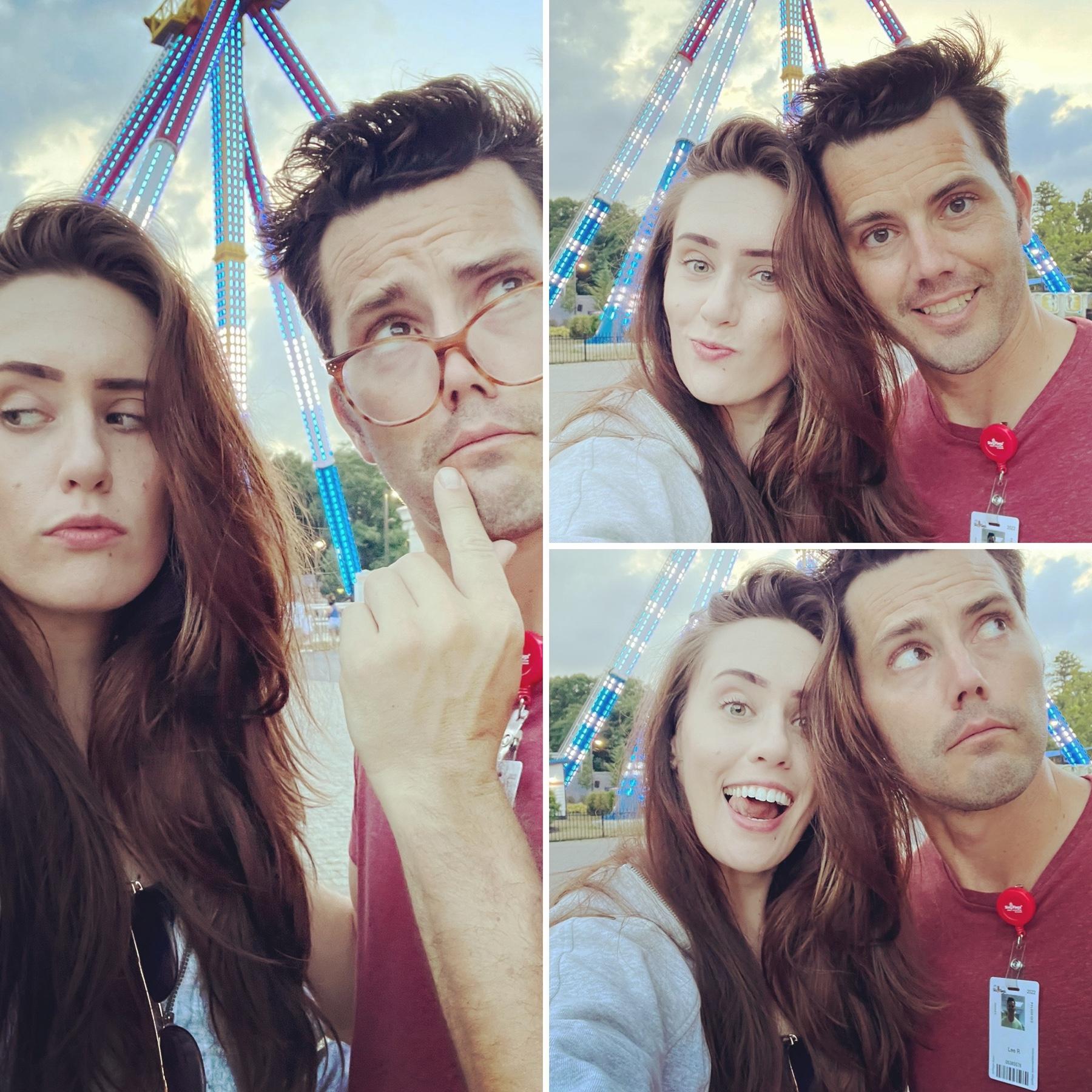 Lee did a contract for Six Flags in New Jersey and I came to visit! First time at Six Flags and I made Lee do all the rides with me 🤣