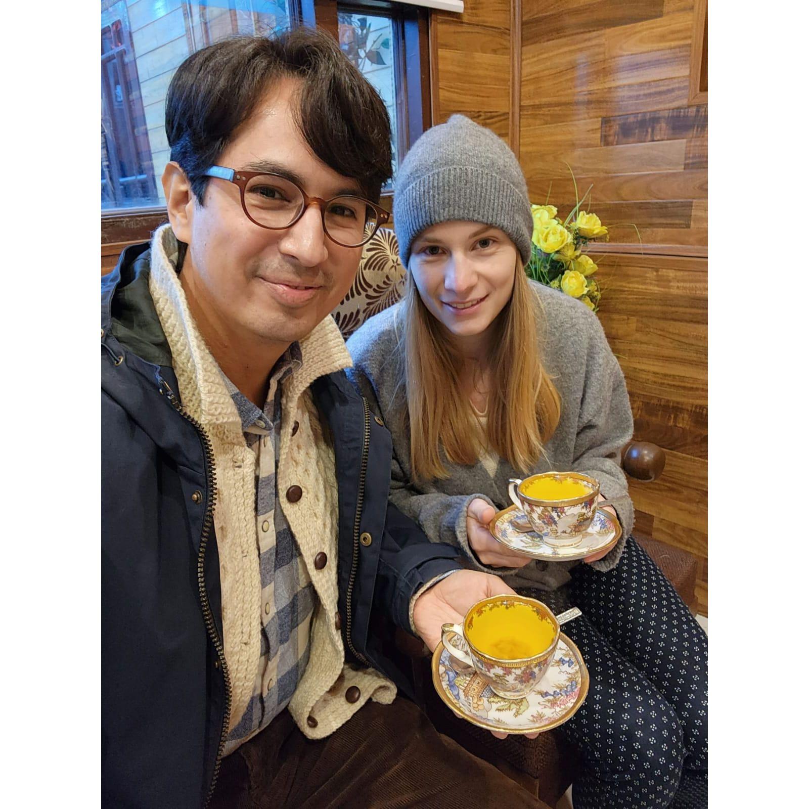 December 2022: Saffron Tea in Srinagar, Kashmir.