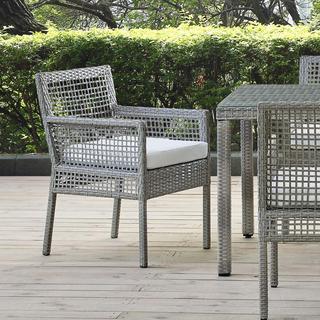 Aura Outdoor Wicker Rattan Dining Armchair