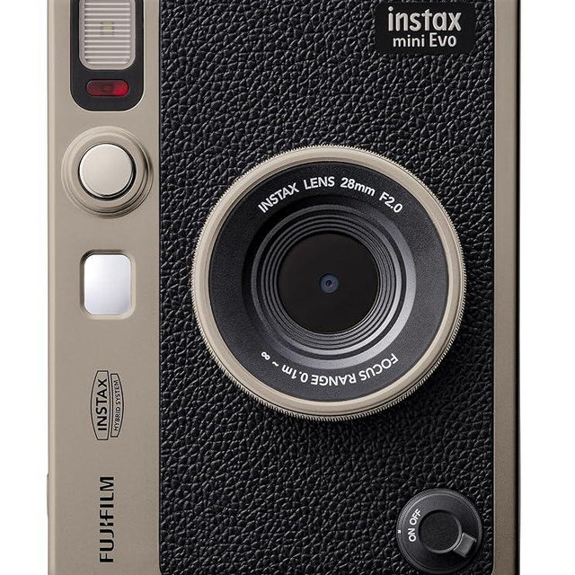 Fujifilm INSTAX Mini EVO Limited Edition Instant Camera Bundle - Titanium Gold