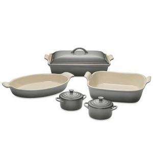 Le Creuset Stoneware 8-Piece Bakeware Set, French Grey