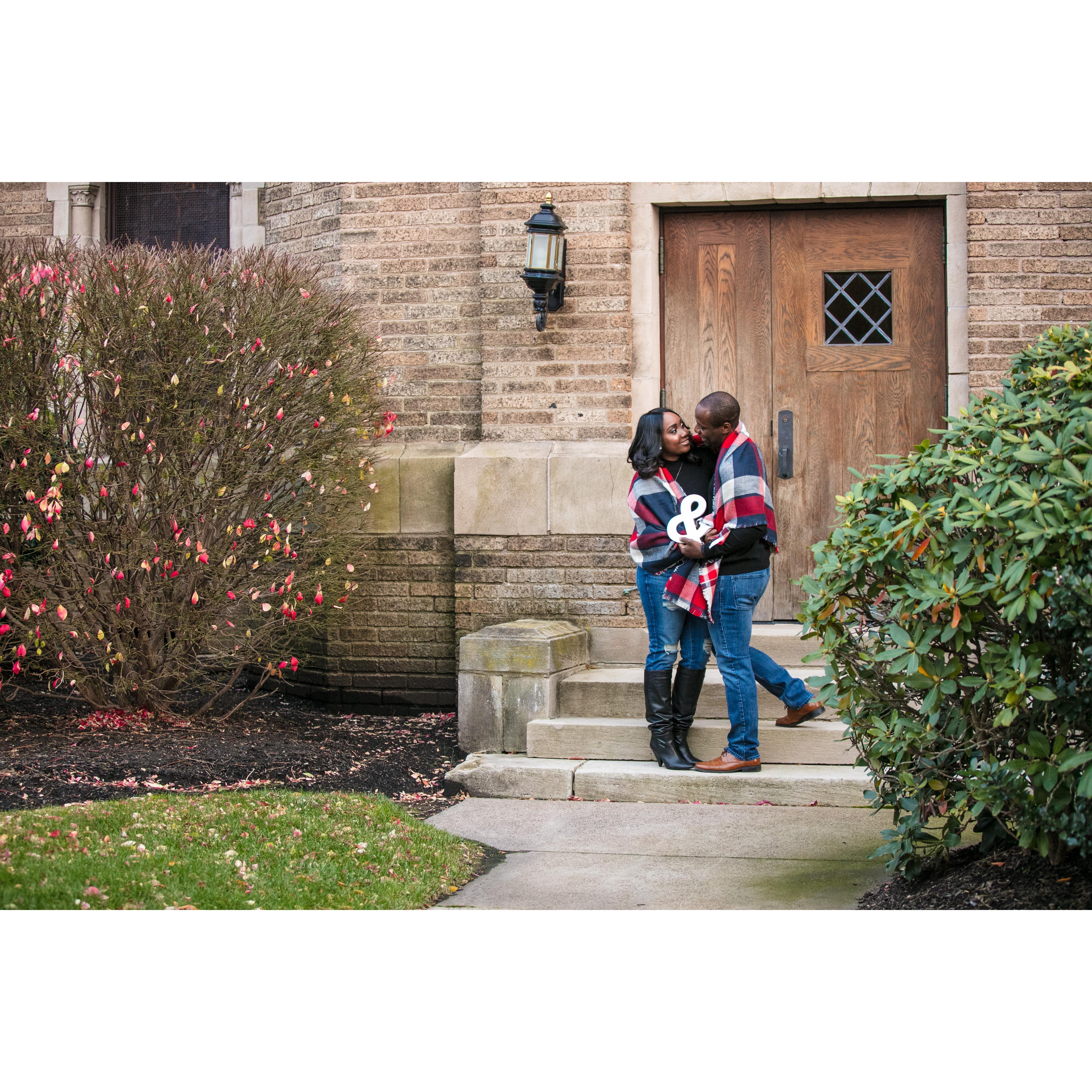 Engagement photos at Christ Church
