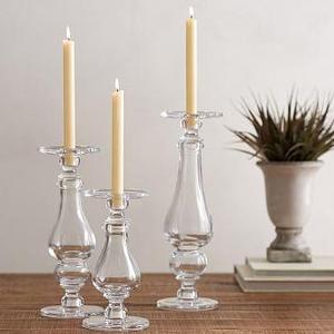 Blown Glass Candlestick- 3 different sizes