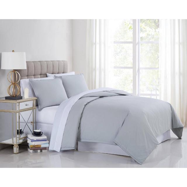 Charisma King 400TC Percale Duvet Set Gray