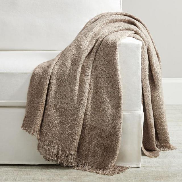 Heathered Boucle Personalized Throw, 50 x 60", Oatmeal