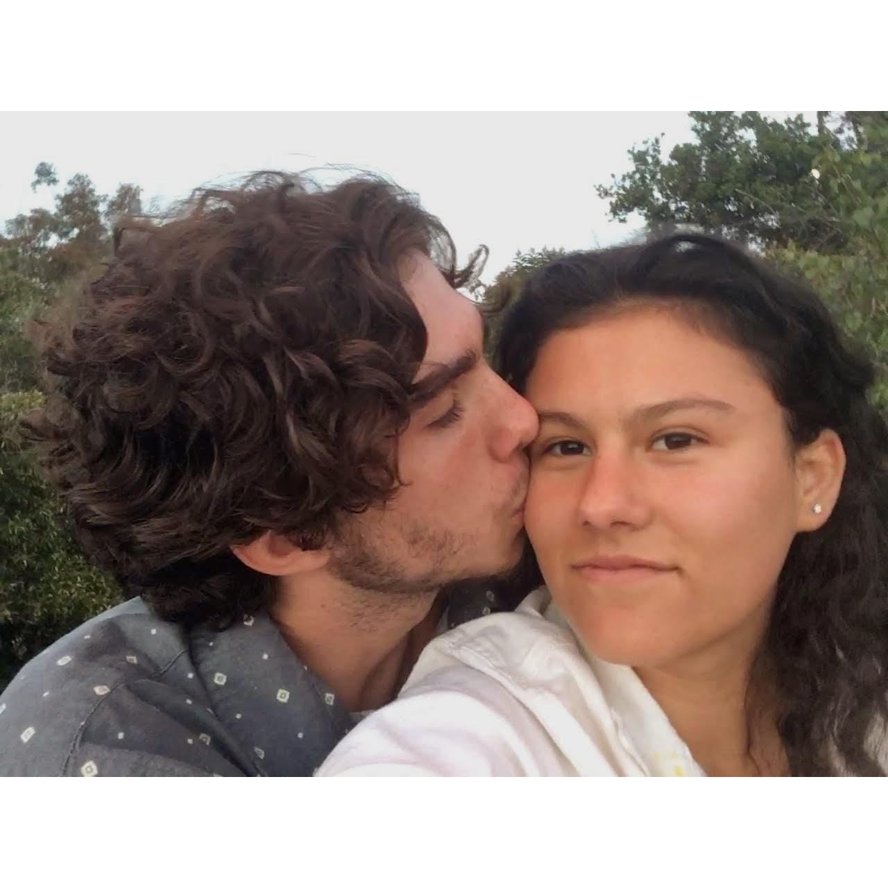 During a lovely date at Mt. Helix.