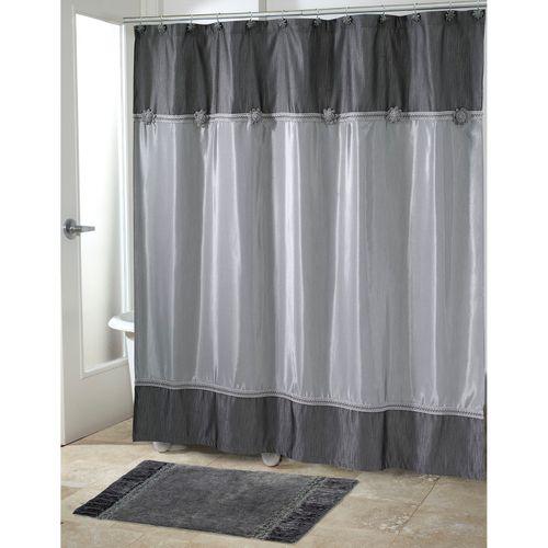 Pewter Braided Medallion Shower Curtain