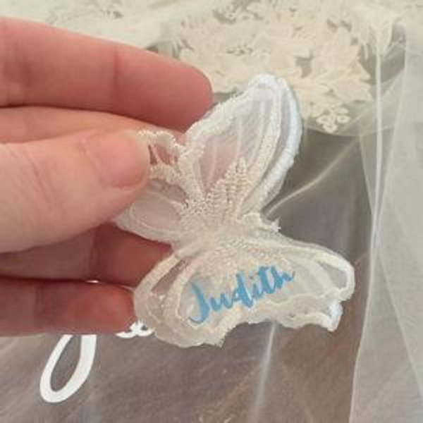 Wedding Veil Weight Magnet, Bridal Memorial Charm, Custom Memorial Keepsake for Bride, Butterfly Veil Weight, In Loving Memory Bridal