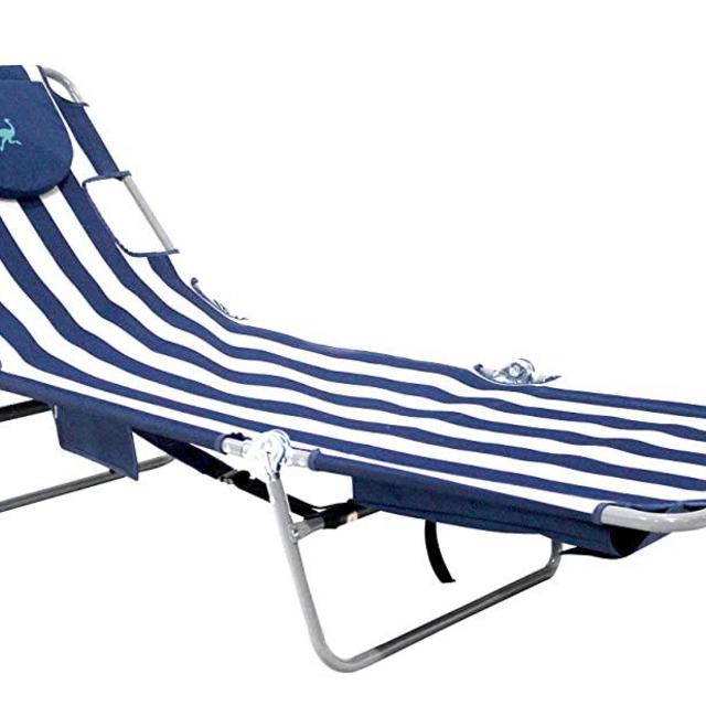 Ostrich - (New Model) Facedown Backpack Chaise Lounge Chair with Large Storage Bag and Side Zipper Pocket