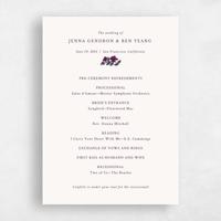 Purple Wedding Program - Brighton