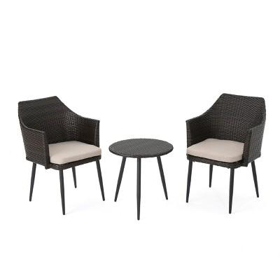 Iona 3pc Wicker Chat Set - Christopher Knight Home