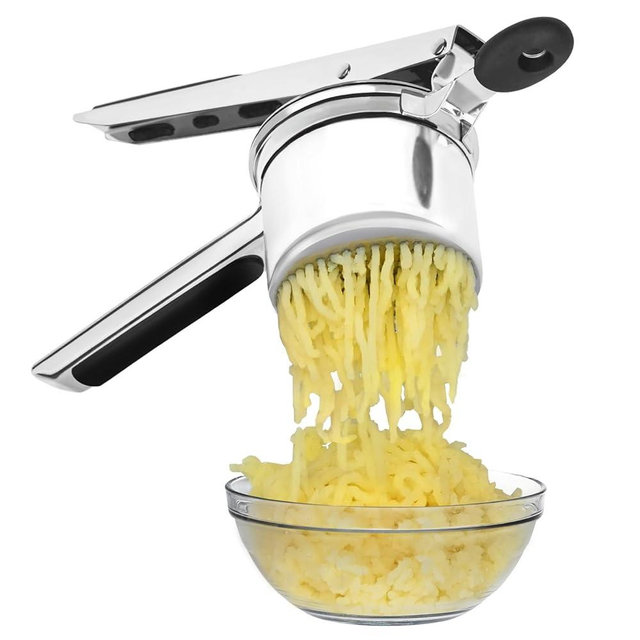 WildArtisan Large 15 oz Potato Ricer, Stainless Steel Fixed Disc Ricer for Making Mashed Potatoes,Easy to Clean and Dishwasher Safe, Suitable for Pumpkin, Sweet Potato, Baby Food.