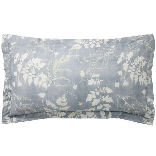 Gray Shadow Floral Organic Percale Sham, King