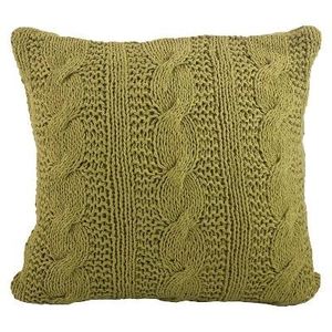 Cable Knit Design Throw Pillow Grass (20"x20") Saro Lifestyle
