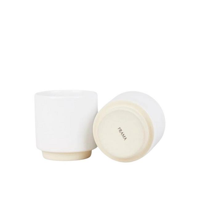 Otto Ceramic Cup Set of Two (White)