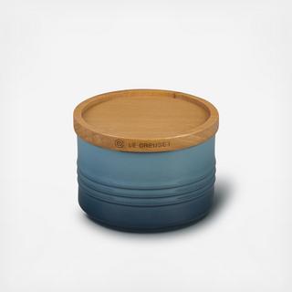 Petite Canister with Wood Lid