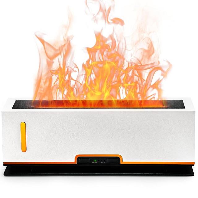 Diffuserlove Flame Diffuser Humidifier Essential Oil Diffusers 200ml Desk Aroma Diffusers for Home Office Cool Fire Air Diffuser