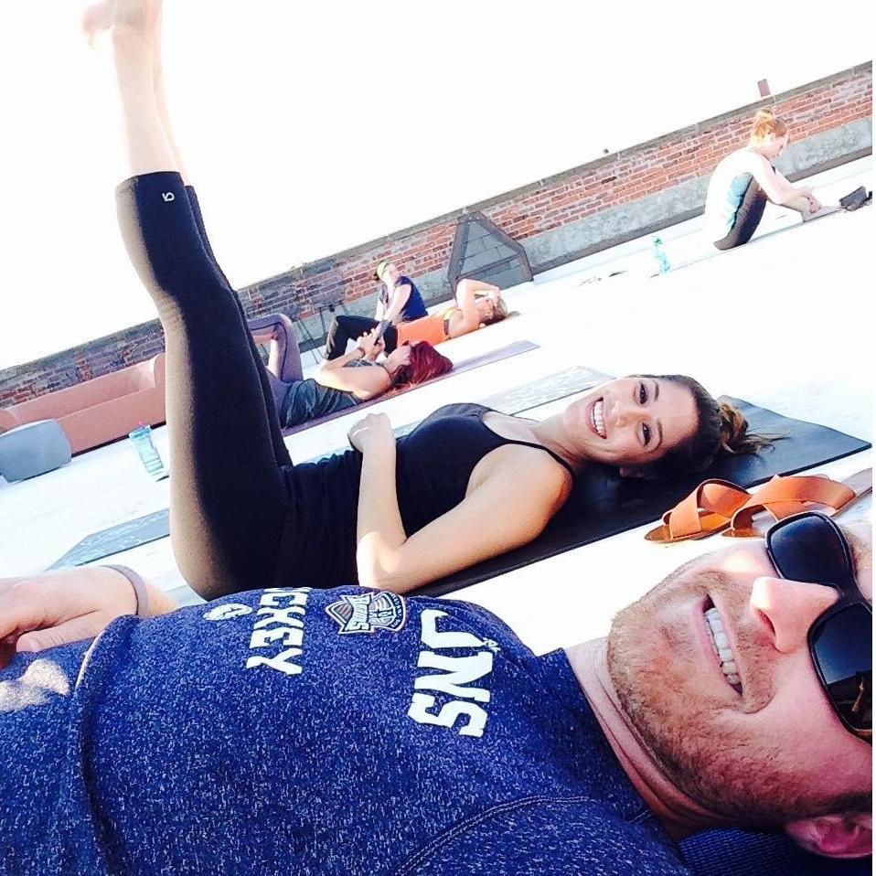Rooftop yoga