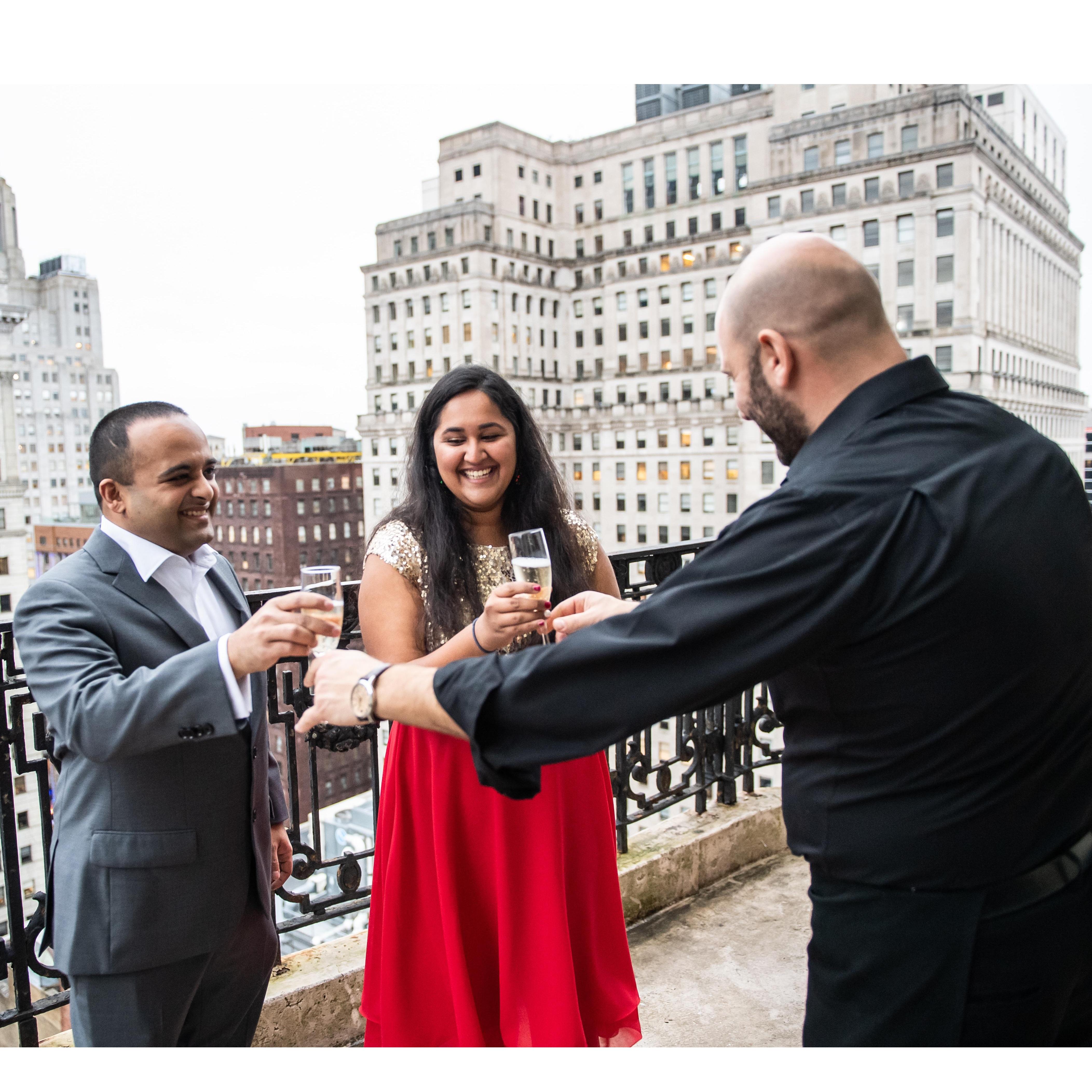 First toast as an Engaged Couple
