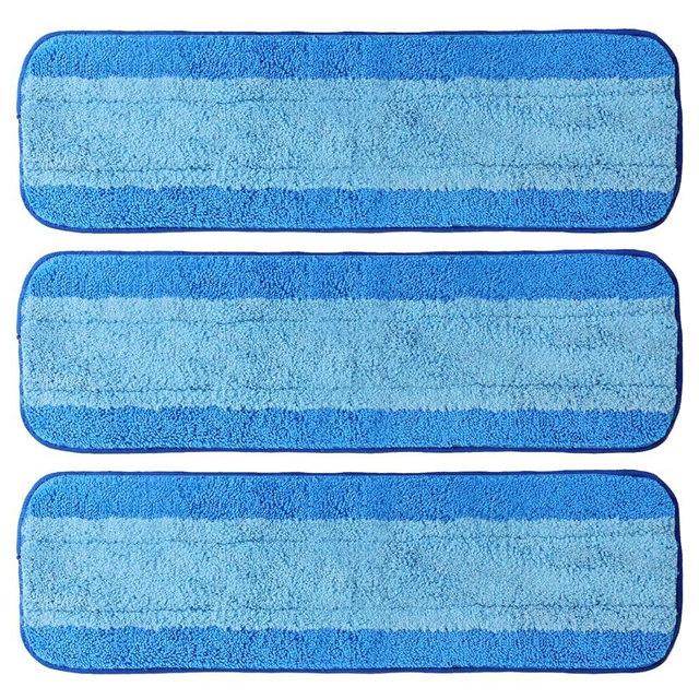 AmaVins 3 Pack Microfiber Cleaning Pads for Bona Mop, Reusable Microfiber Mop Pads for 18 Inch Mop, Hardwood Floor Replacement Cleaning Mop Pads, Machine Washes