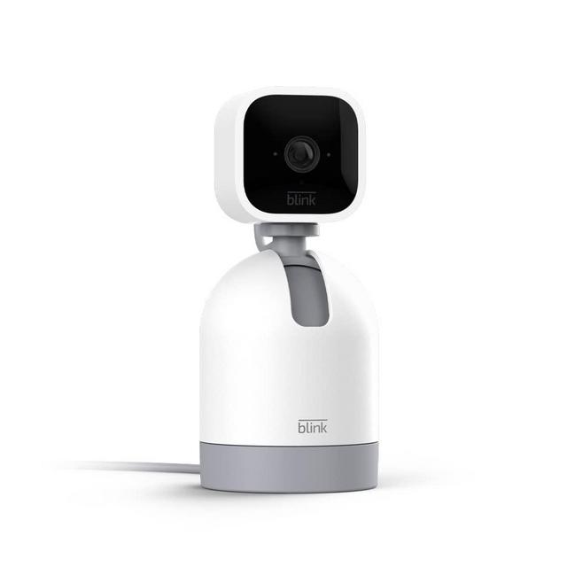 Blink Mini Pan-Tilt Camera | Rotating indoor plug-in smart security camera, two-way audio, HD video, motion detection, Works with Alexa, (White)