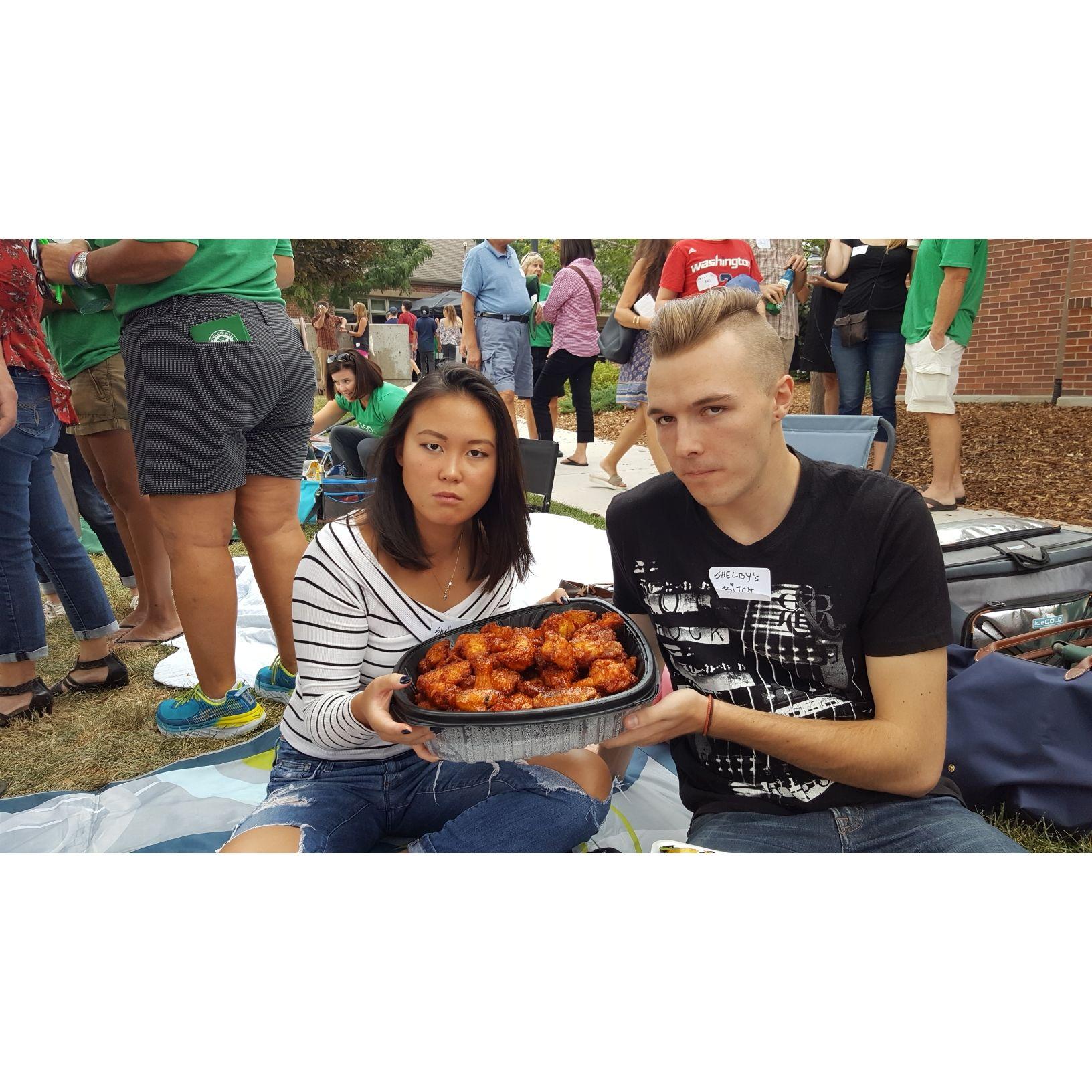 Chicken wings, we love them.