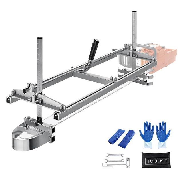 VEVOR Chainsaw Mill, Portable Sawmill 14"-36" Guide Bar, Galvanized Steel Chainsaw Planking Mill with 0.2"-11.81" Cutting Thickness, Wood Lumber Cross Cutting Saw Mill for Builders and Woodworkers