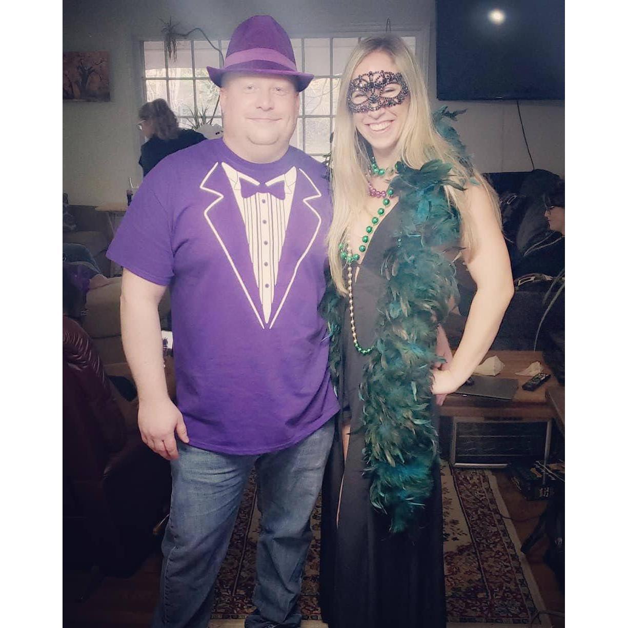 Dressed the part for one of the many Murder Mystery's we've participated in with friends.