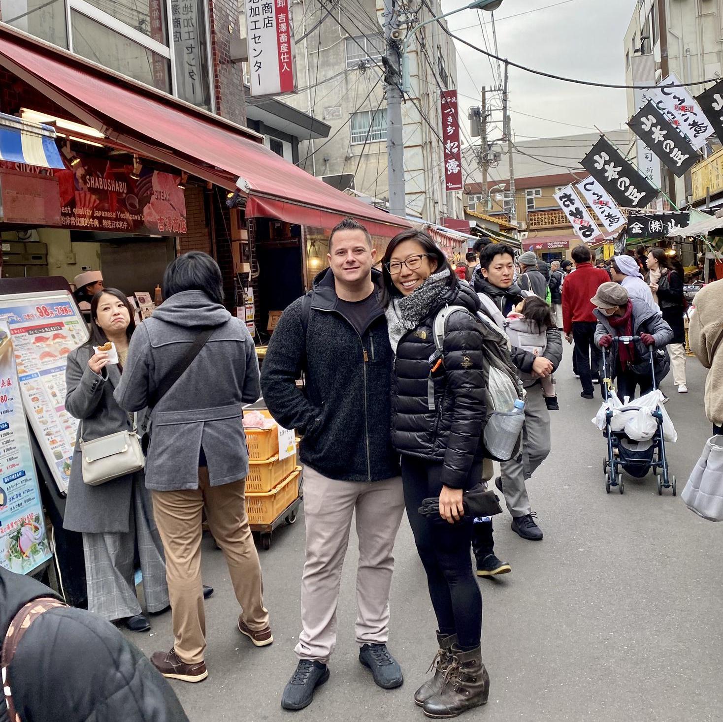 Before anything was official, Kathy and Jordan went to Japan and then to China together to vacation with Kathy's parents in Shanghai. Fun fact: Kathy told her parents that Jordan was just a friend.