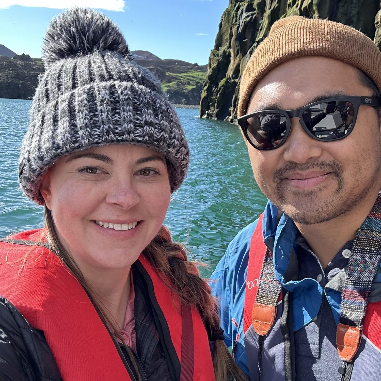 Boat tour of the Westman Islands in Iceland. We got to see whales!
