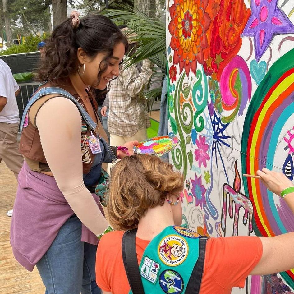Making art & getting up to shenanigans at a music festival