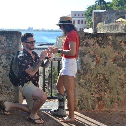 December 2021 - Christiaan proposed in Old San Juan, Puerto Rico (Carla's favorite city). He had the help of Maribel and Bernie, who captured the moment.