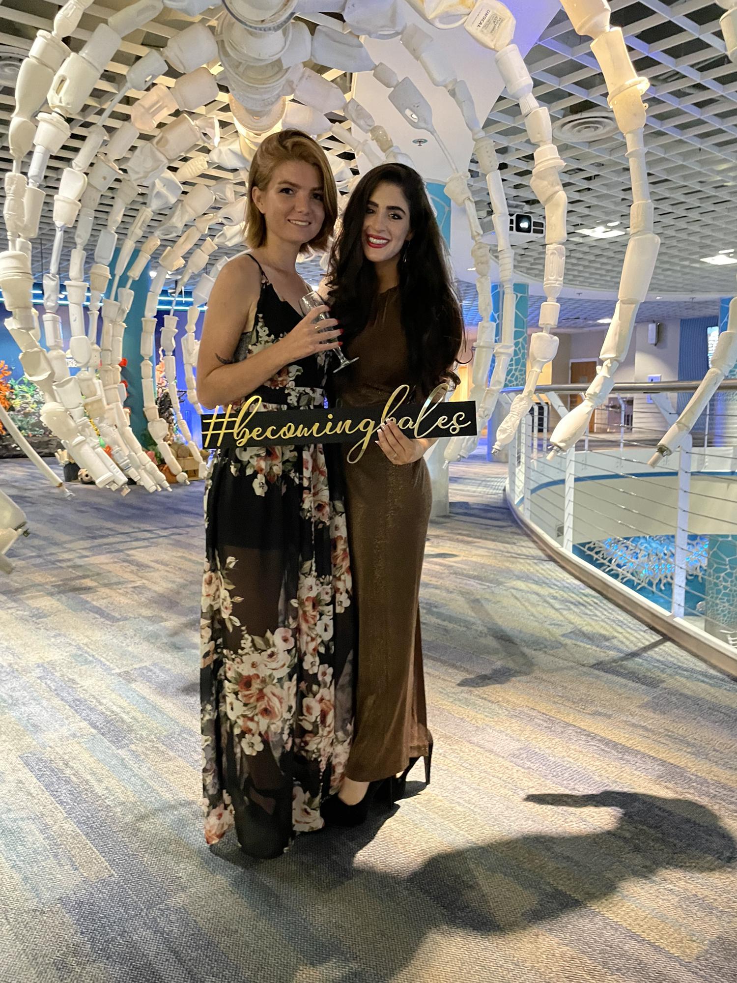 Lea with one of her bridesmaids, Amy