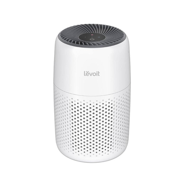 LEVOIT Air Purifiers for Bedroom Home, 3-in-1 Filter Cleaner with Fragrance Sponge for Better Sleep, Filters Smoke, Allergies, Pet Dander, Odor, Dust, Office, Desktop, Portable, Core Mini-P, White