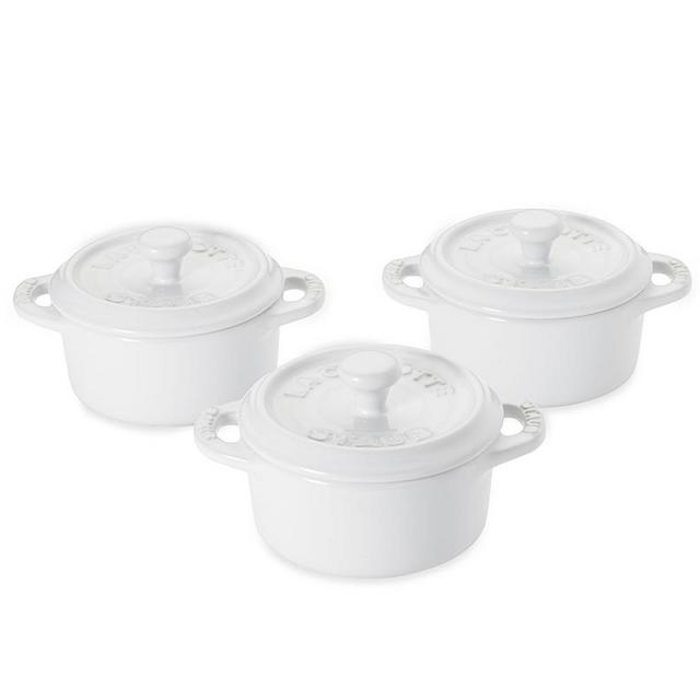 Staub Stoneware Mini Cocotte Set, White