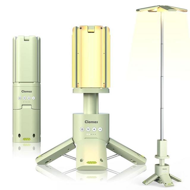 Telescopic Camping Lights Rechargeable 14000 mAh Led Multifunction Magnetic Lanterns Job Site Lighting Cordless Dimmable Camping Tent Lamp Portable Power Supply 6000LM IPX5 Waterproof (White)