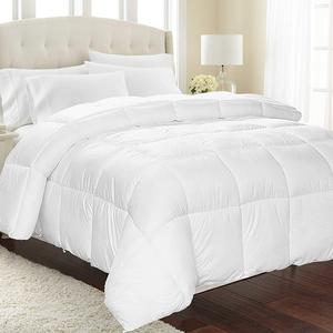 Equinox International - Equinox All-Season White Quilted Comforter - Goose Down Alternative Queen Comforter - Duvet Insert Set - Machine Washable - Hypoallergenic - Plush Microfiber Fill (350 GSM)