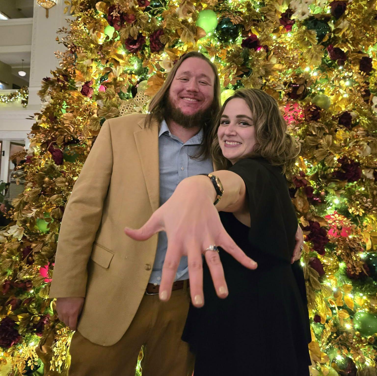 Engaged on our third year and fourth month anniversary