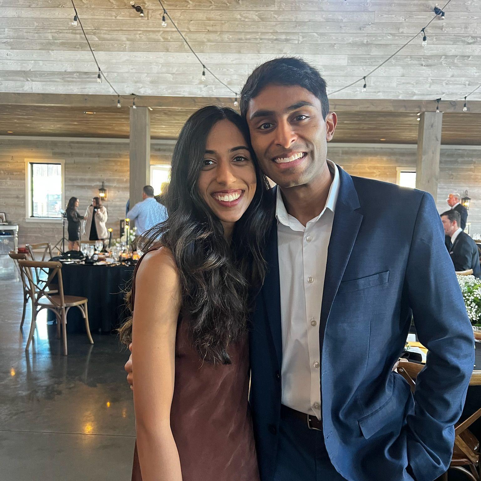 Attending our first wedding together