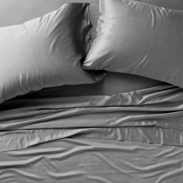 King 400 Thread Count Rayon from Bamboo Sheet Set Dark Gray - Casaluna™