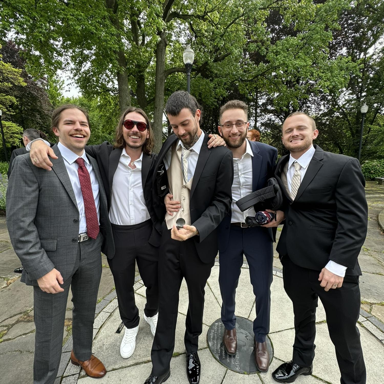 The boys from way back, Kip, Alex, Dale, Jon, and Anthony