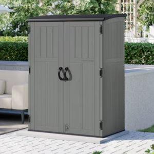 CRAFTSMAN 5-ft x 2-ft Vertical Gray Lean-to Roof Plastic Resin Storage Shed