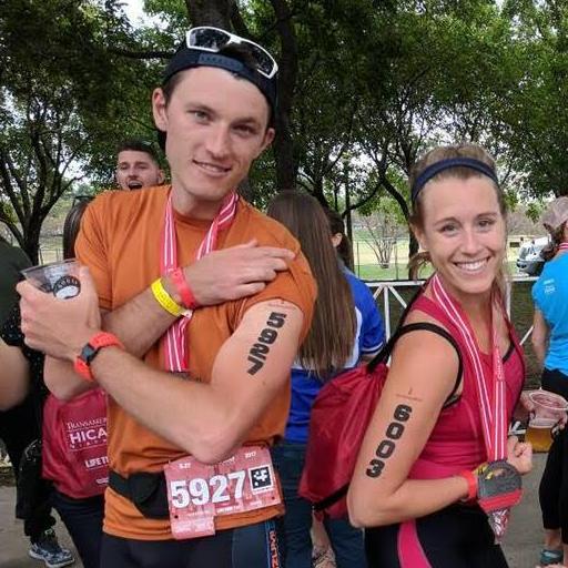 After completing our first Olympic triathlon together